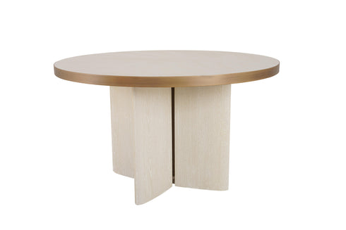 Floren Round 4-5 Seater Dining Table - Antique White